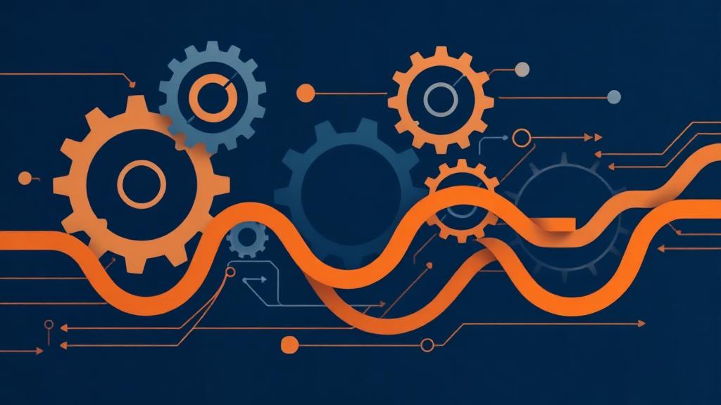 Gears and automation symbols showing streamlined workflow