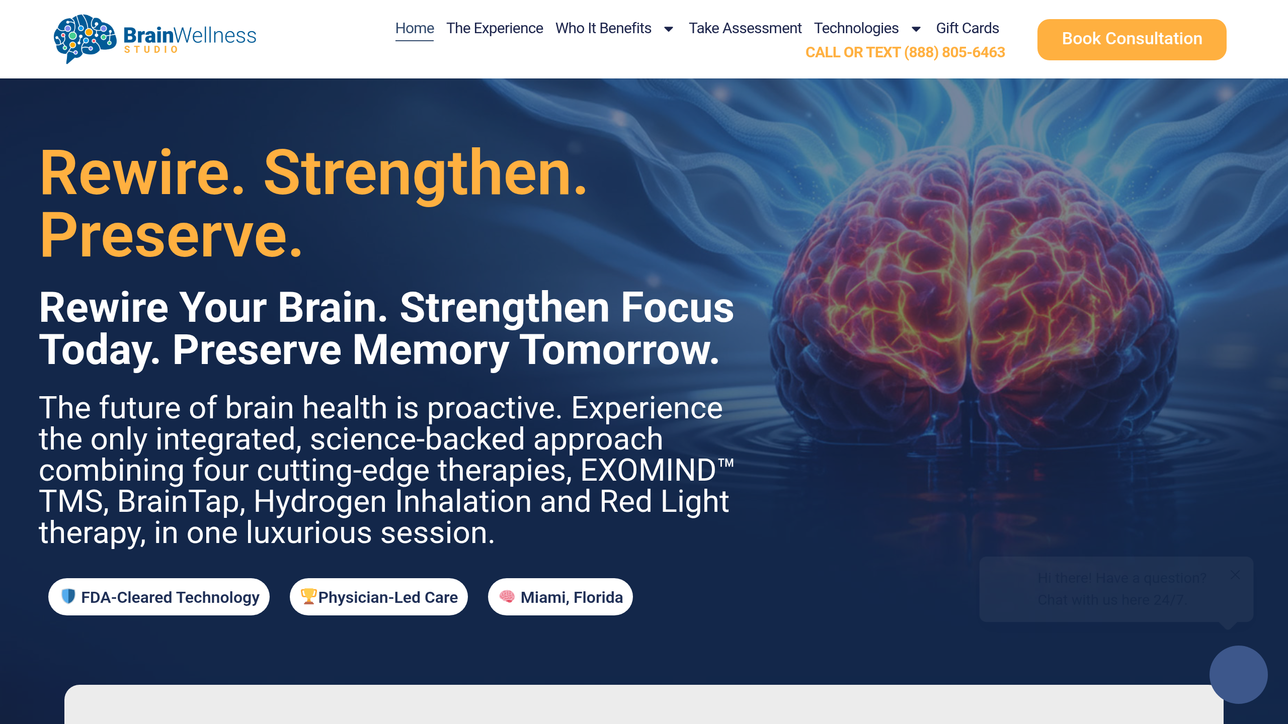 Brain Wellness Studio website preview