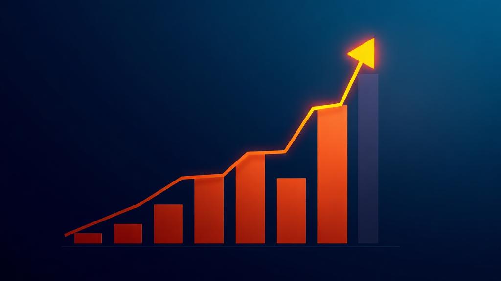 ROI growth visualization with upward trending chart