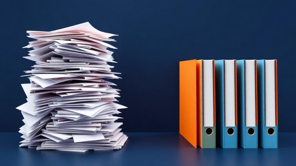 Documents transforming from chaos to organization