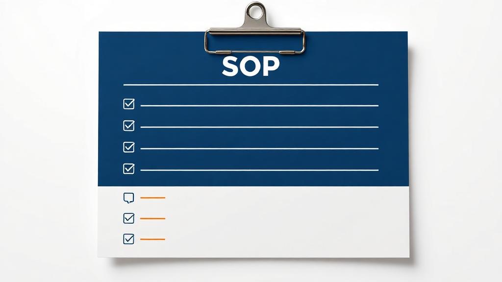 Clean SOP template with checkmarks