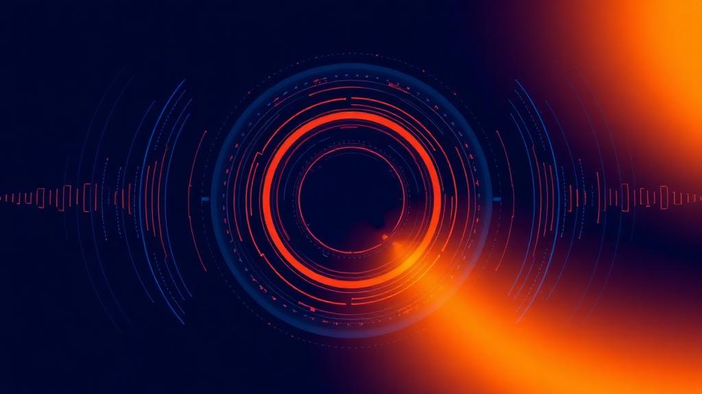 Voice AI interface with sound waves emanating