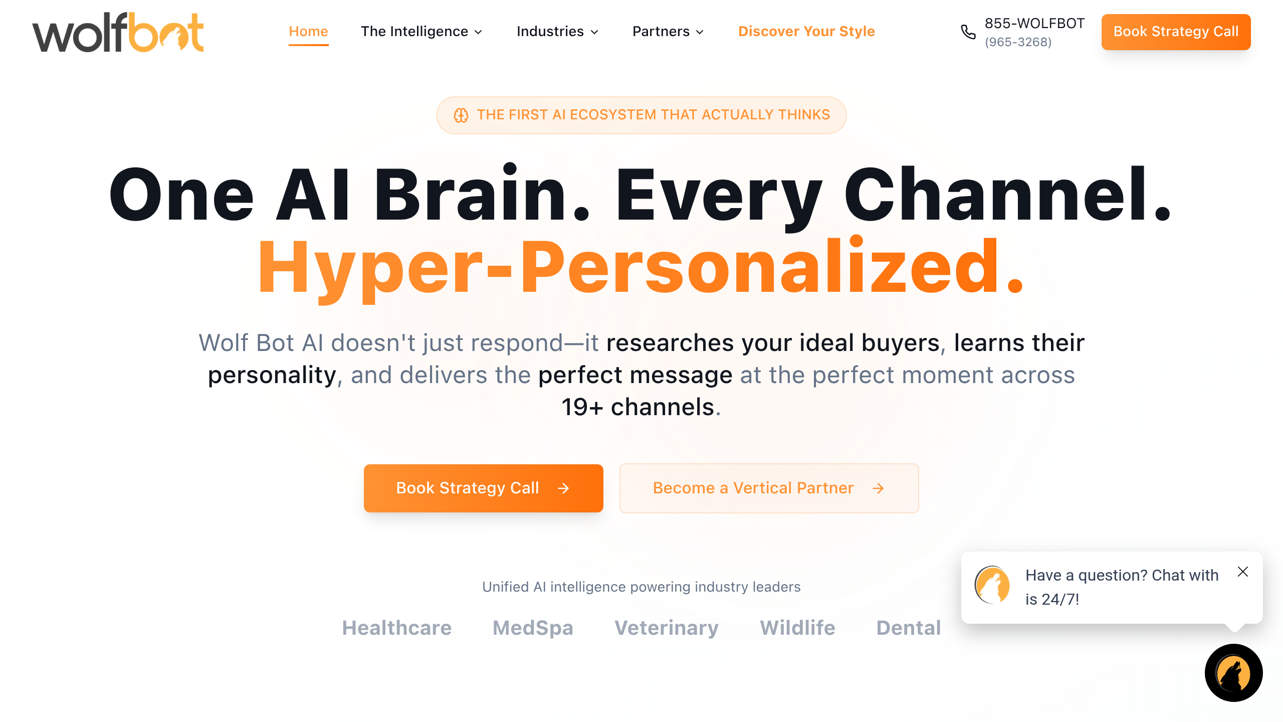 WolfBot.ai website preview